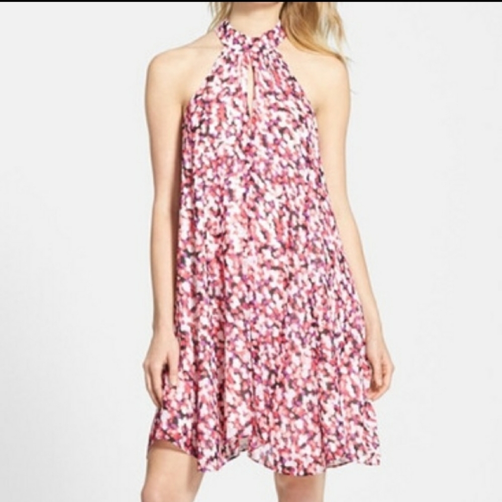 Chiffon Halter Swing Dress